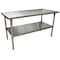 Bk Resources Work Table 16/304 Stainless Steel With Stainless Steel Shelf 60"Wx36"D CVT-6036 - alternate 1